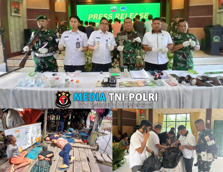 Unit Intel Kodim 0208/Asahan Gerebek Barak Narkoba di Desa Sijawi-Jawi, 19 Orang Diamankan