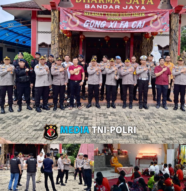 Pastikan Aman Kondusif, Kapolres Lampung Tengah Meninjau Langsung Pengamanan Imlek 2025