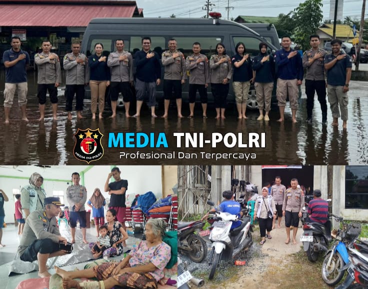 Berikan Pelayanan Bagi Warga Terdampak Banjir Mempawah, Polda Kalbar Kerahkan Tim Kesehatan