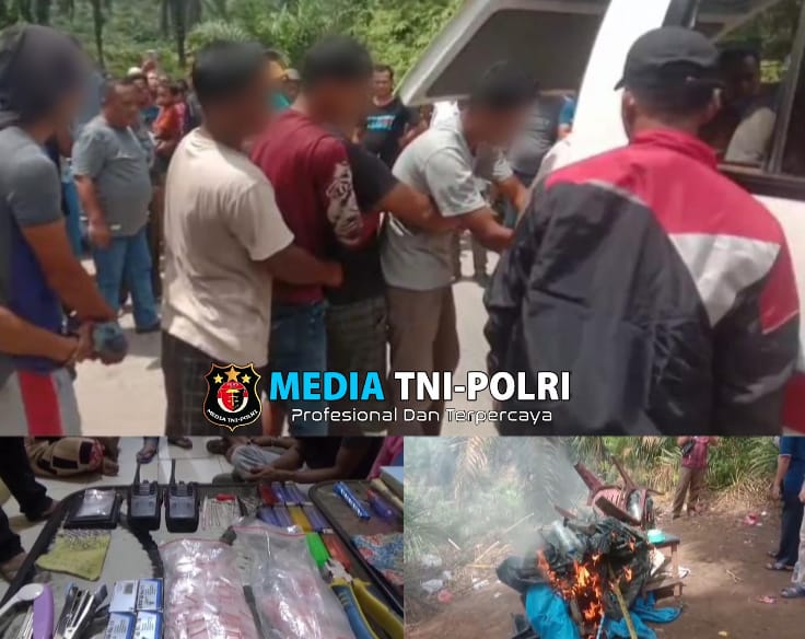 Kodim 0209/LB dan Polres Labuhanbatu Gerebek Sarang Narkoba di Pulo Dogom, 20 Orang Diamankan