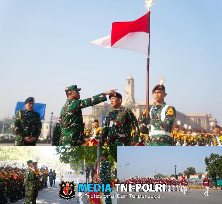 Wakasad Pimpin Kontingen Patriot Indonesia dalam Defile Perayaan Hari Republik India ke-76