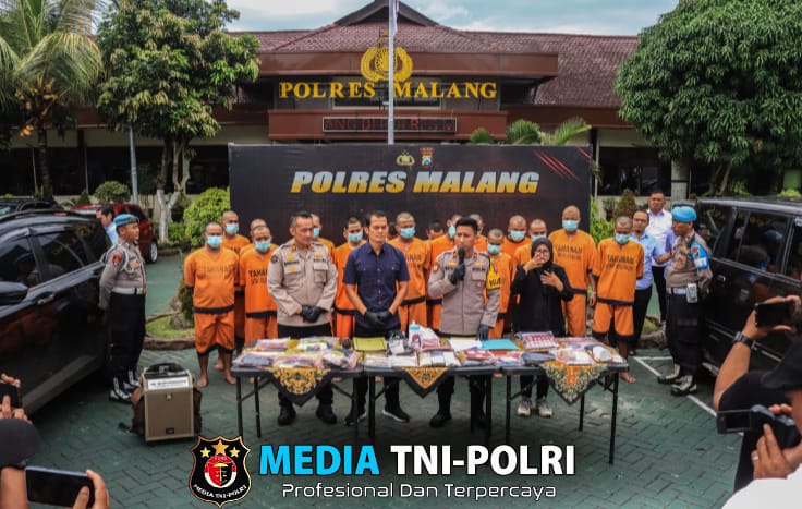 Awal 2025, Polres Malang Tangkap 18 Tersangka Narkoba dan Sita 586 Gram Sabu