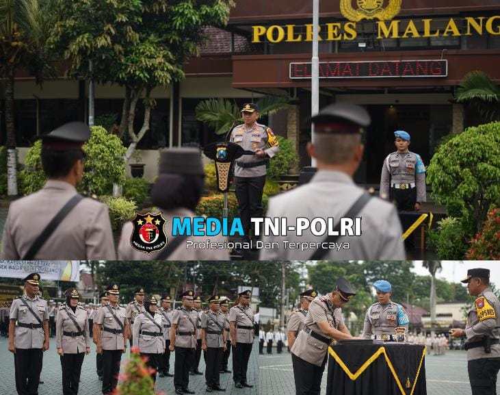 Kapolres Malang Pimpin Sertijab Pejabat Baru, Ini Daftar Perwira yang Alami Rotasi