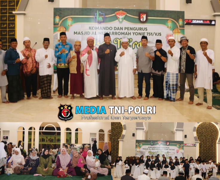 Peringati Isra’ Mi’raj 1446 H, Seluruh Anggota yang Beragama Muslim Hadir di Masjid Yonif 751/VJS