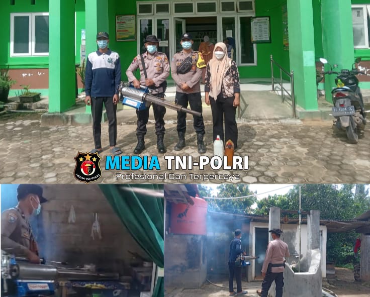 Polsek Lambu Kibang Laksanakan Fogging di Tiyuh Mercubuana