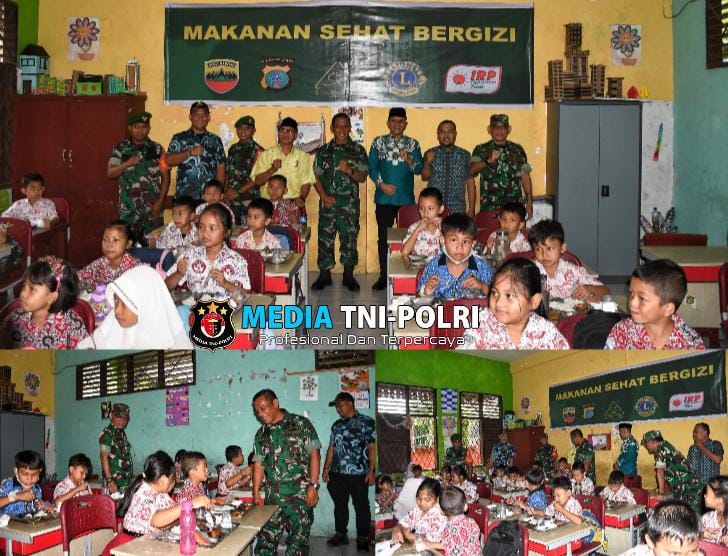 Kodam I/BB Dukung Kesehatan Anak dengan Kegiatan Makan Sehat Bergizi di SD Negeri 064025