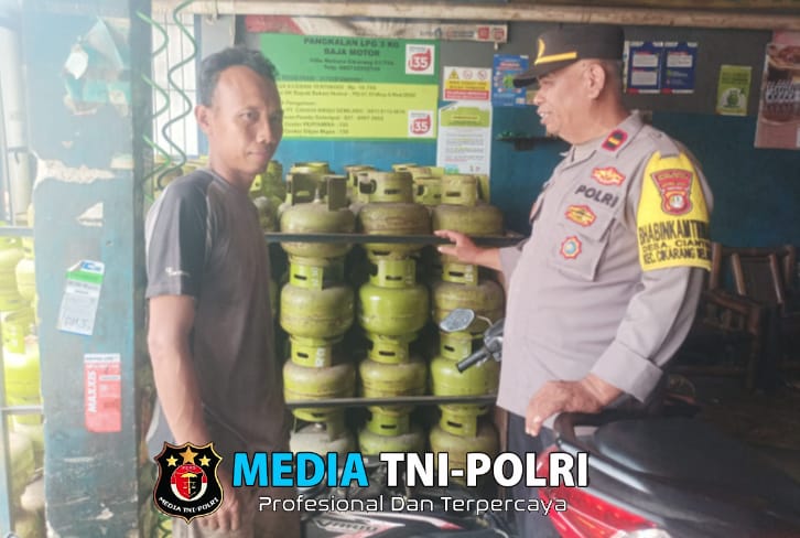 Bhabinkamtibmas Polsek Cikarang Selatan Pantau Gas Elpiji 3kg di Pangkalan