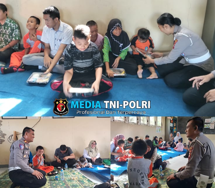 Satlantas Polres Sekadau Peduli Anak Berkebutuhan Khusus dengan Makan Siang Bergizi