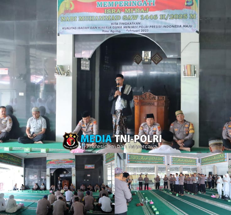 Polres Tanggamus Gelar Peringatan Isra Miraj 1446 H, Ajak Anggota Tingkatkan Ibadah dan Kinerja