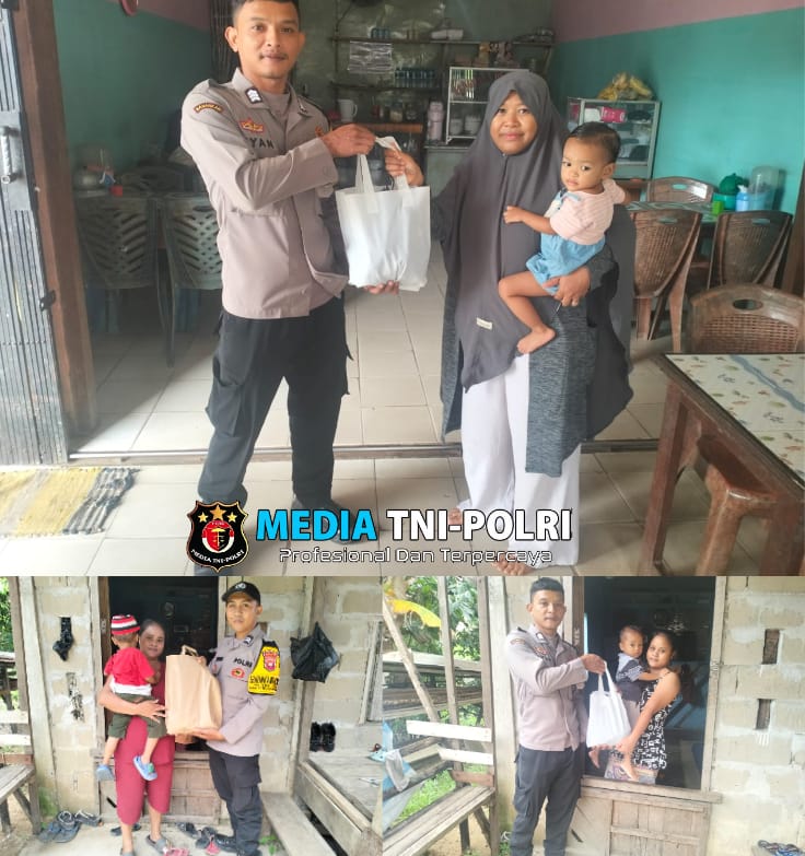 Polsek Ledo Salurkan Bantuan Sosial untuk Anak Stunting di Kecamatan Ledo