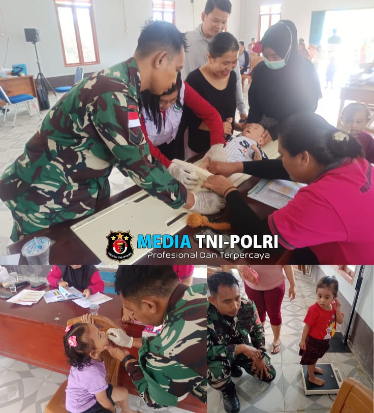 Cegah Stunting, Satgas Yonzipur 5/ABW Dukung Tumbuh Kembang Anak Melalui Posyandu