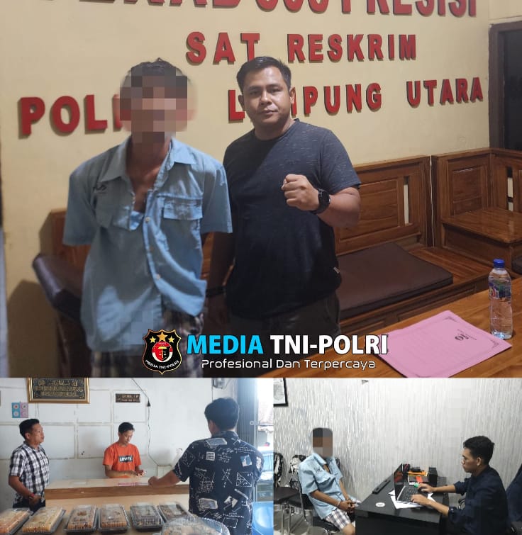Kurang Dari 24 Jam Tekab 308 Presisi Polres Lampung Utara Tangkap Pelaku Pencurian di Toko Roti