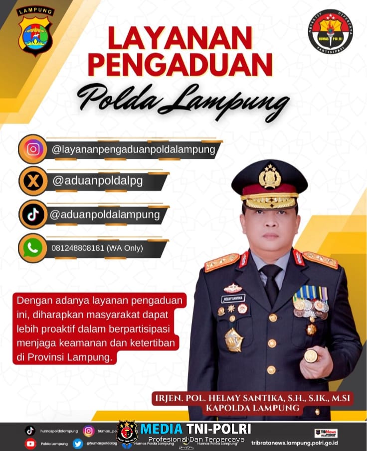Respon Cepat Aduan Masyarakat, Polda Lampung Hadirkan Layanan Pengaduan 24 jam
