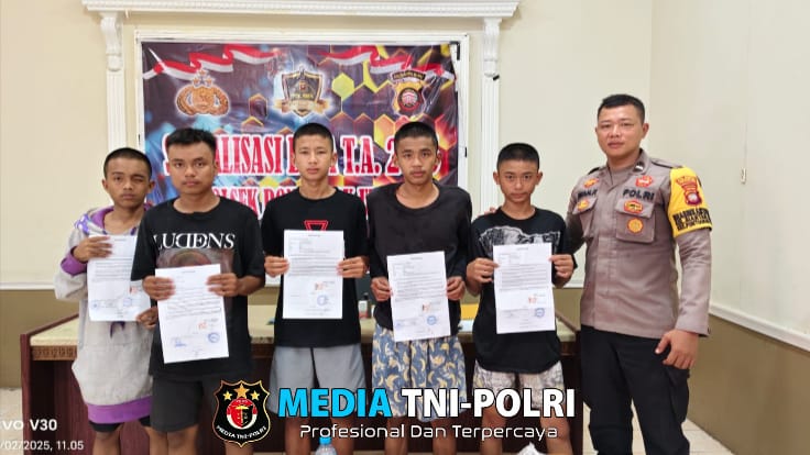 Lima Remaja yang Diamankan Terlibat Tawuran Dipontianak Utara Dikembalikan Ke orang Tuanya Untuk Pembinaan