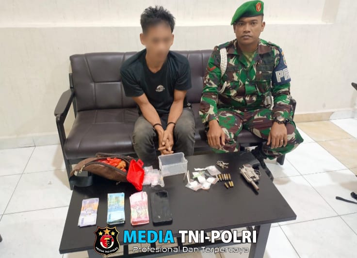 Jajaran Kodam I/BB Ringkus Pengedar Narkoba Bersenjata Api Rakitan di Serdang Bedagai