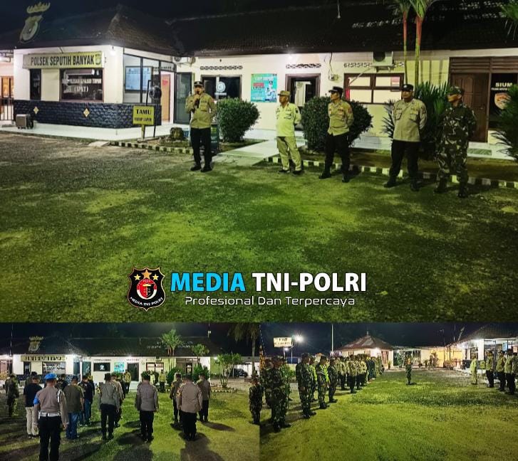 Ciptakan Sitkamtibmas Aman Kondusif, Polsek Seputih Banyak Gelar Patroli Gabungan