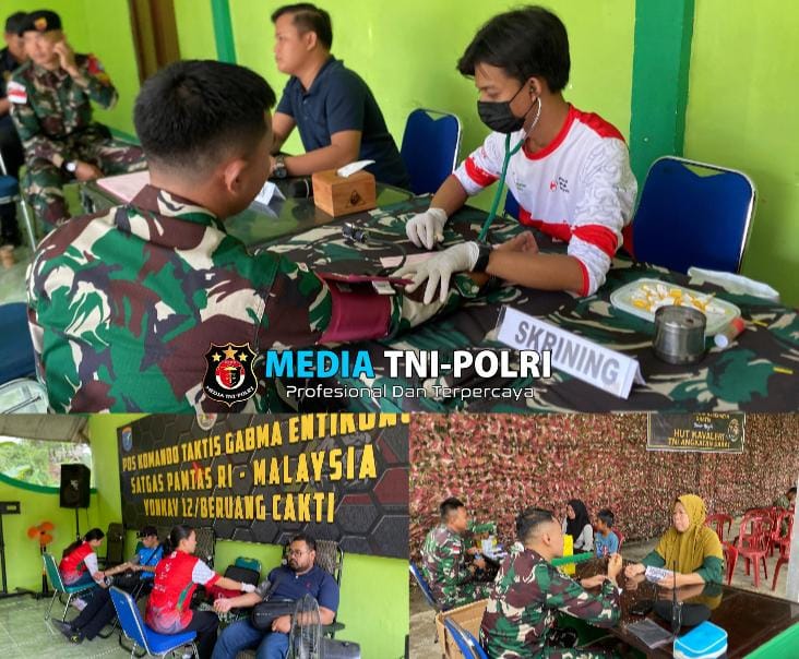 Yonkav 12/BC Rayakan HUT KAVAD di Perbatasan RI-Malaysia