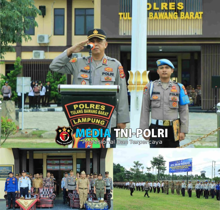 Polres Tulang Bawang Barat melaksanakan Apel Gelar Pasukan Operasi Keselamatan Krakatau 2025