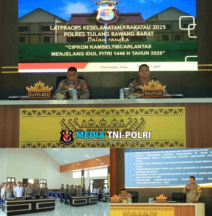 Polres Tulang Bawang Barat menggelar Latihan Pra Operasi (Latpra Ops) Operasi Keselamatan Krakatau 2025