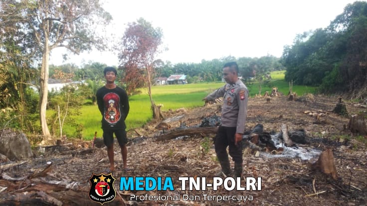 Sinergi Polri dan Petani, Kanit Binmas Polsek Sebangki Tinjau Lahan Jagung