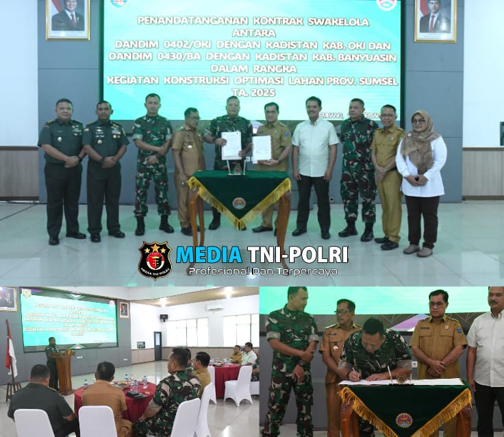 Penandatanganan Kontrak Swakelola Kegiatan Kontruksi Opla, Momentum Bekerja Lebih Keras Untuk Meningkatkan Kedaulatan Pangan