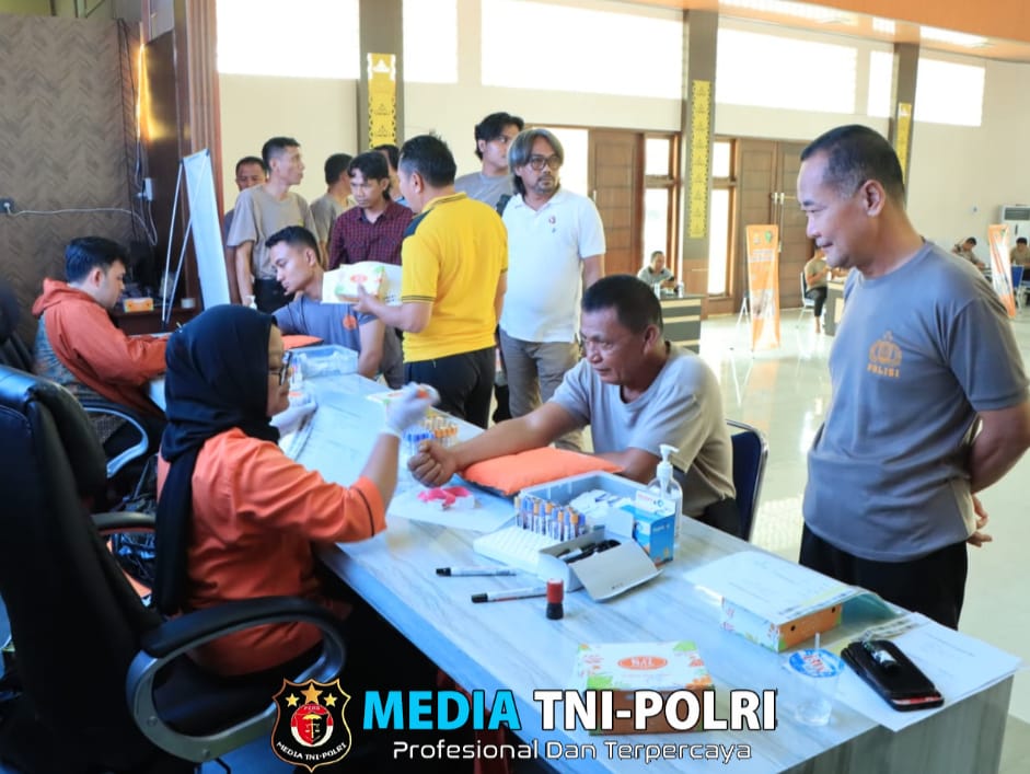 Cek Kesehatan Personel, Polres Tulang Bawang Barat Gelar Pemeriksaan Kesehatan Berkala