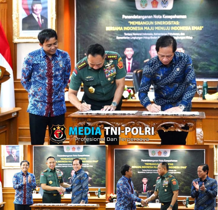 Panglima TNI Tandatangani Nota Kesepahaman dengan Menteri Kehutanan dan Menteri Lingkungan Hidup