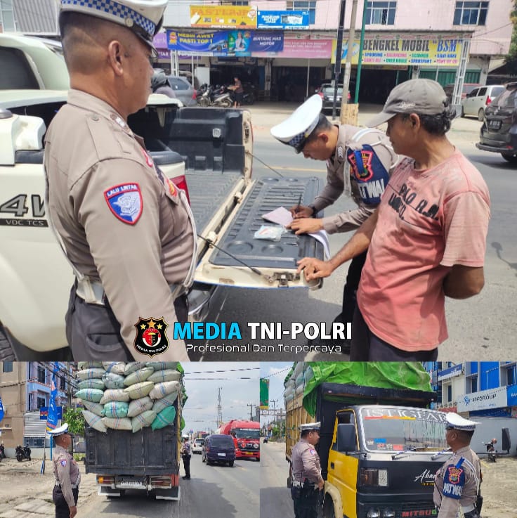 Ops Keselamatan Krakatau 2025, Satlantas Polres Lampung Tengah Tindak Muatan ODOL