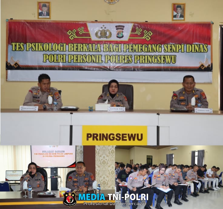 Cegah Penyalahgunaan Senpi, Polres Pringsewu Gelar Tes Psikologi
