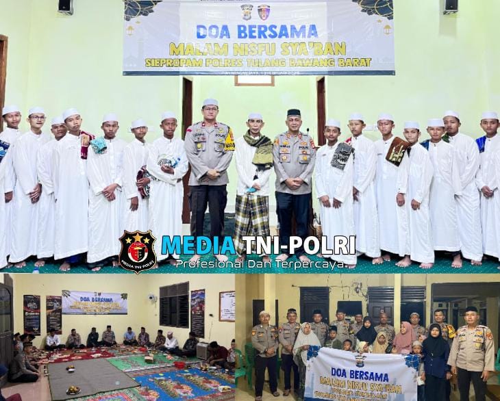 Polres Tulang Bawang Barat dan Polsek Jajaran Gelar Doa Bersama Sambut Malam Nisfu Sya’ban