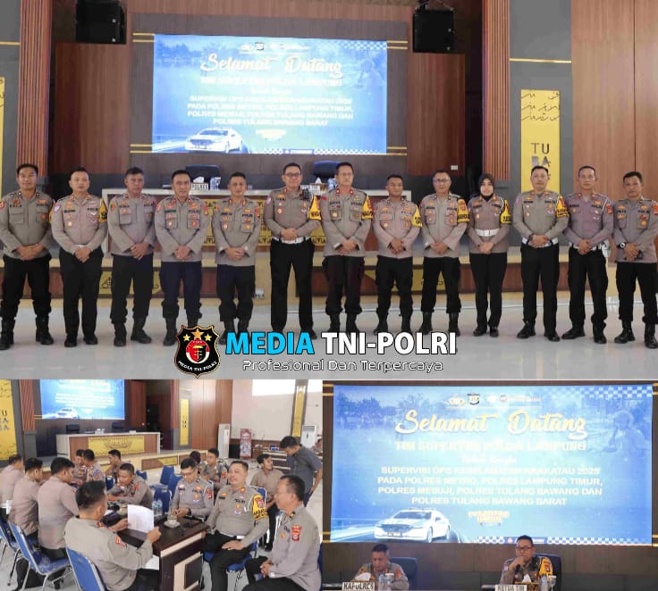 Polda Lampung Supervisi Ops Keselamatan Krakatau  2025 di Polres Tulang Bawang Barat dengan 4 Polres Lainnya