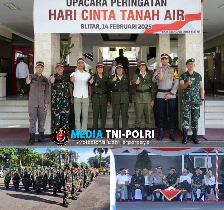 Perkuat Kesatuan Dan Persatuan Bangsa, Kasdim 0808/Blitar Hadiri Upacara Hari Cinta Tanah Air di Kota Blitar