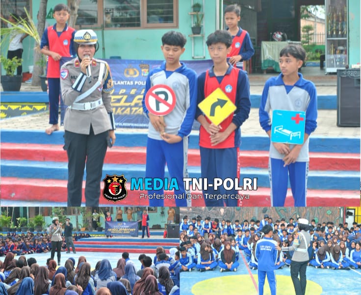 Polres Pringsewu Edukasi Pelajar Tentang Keselamatan Berkendara