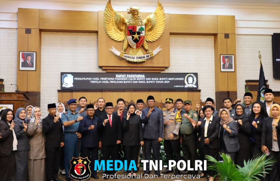 Kasdim 0825/Banyuwangi Laksanakan Rapat Pengumuman Hasil Penetapan Pasangan Calon Bupati dan Wakil Bupati Banyuwangi Terpilih Periode 2025-2030