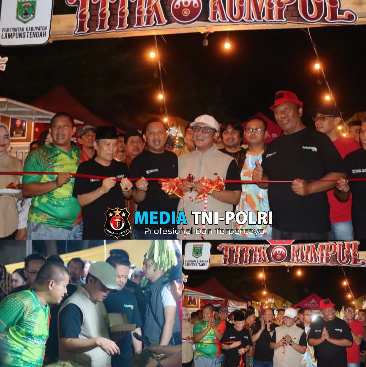 Kapolres Lampung Tengah Hadiri Pembukaan Event Titik Kumpul di Tugu Kopiah Emas