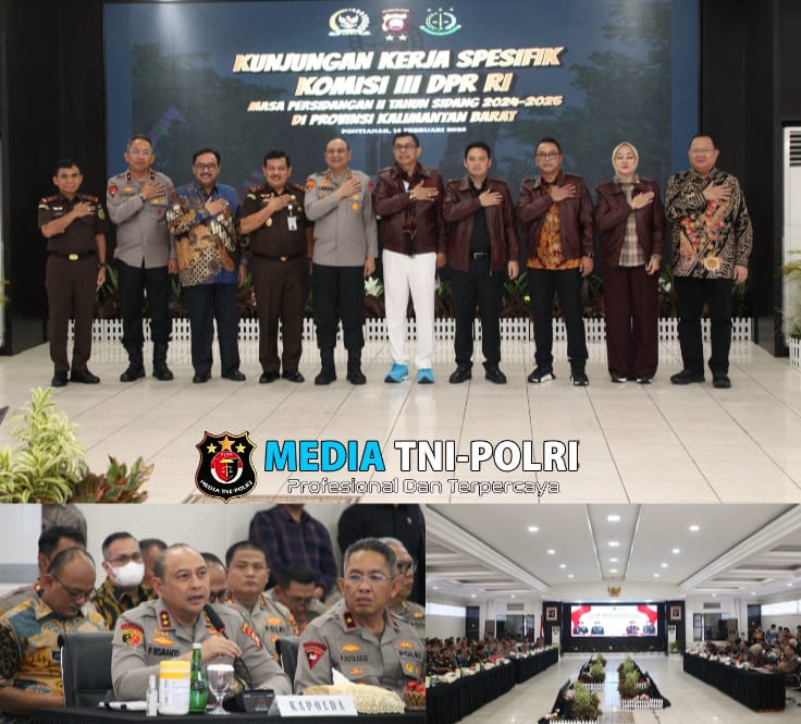 Datangi Polda Kalbar, Komisi III DPR-RI Apresiasi Kinerja Penegakkan Hukum Kepolisian dan Kejaksaan.