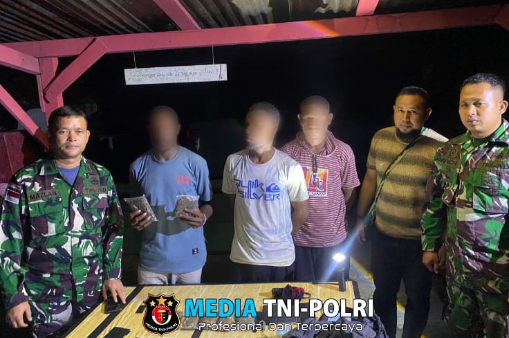 Satgas Yonif 131 Kembali Amankan Pembawa Paket Ganja di Perbatasan Papua