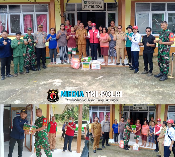 Kodim 1209-07/Jgb Bersama PMI Salurkan Bantuan Pasca Banjir