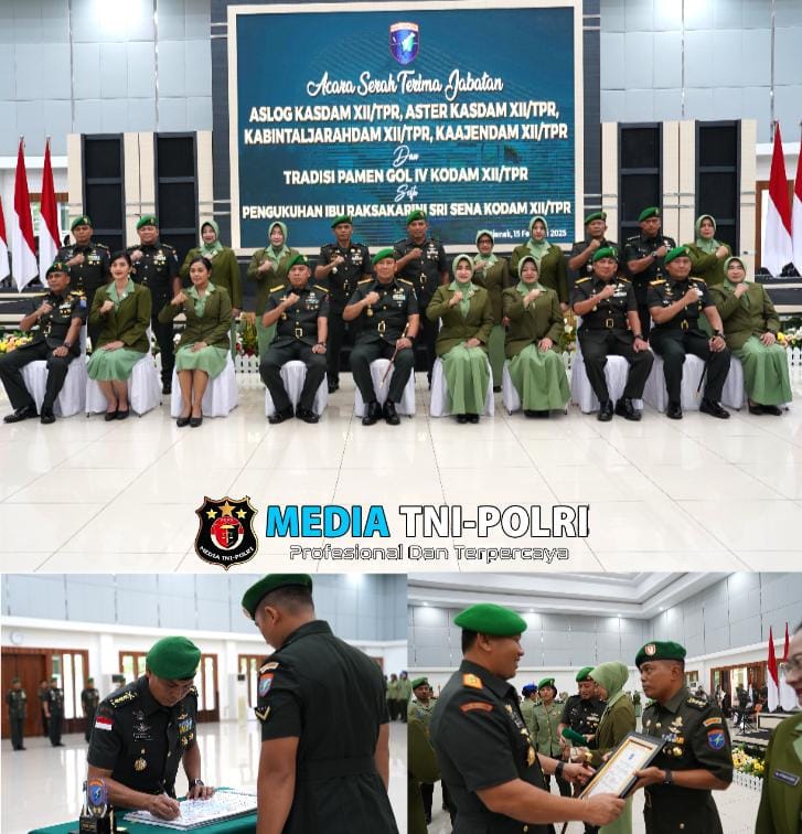 Pangdam XII/Tpr Pimpin Tradisi dan Sertijab Pejabat Kodam