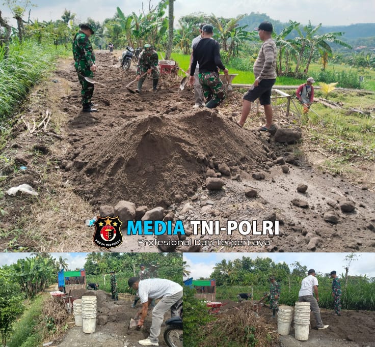 Pra TMMD Personil Satgas Aktif di Lokasi Sasaran Fisik