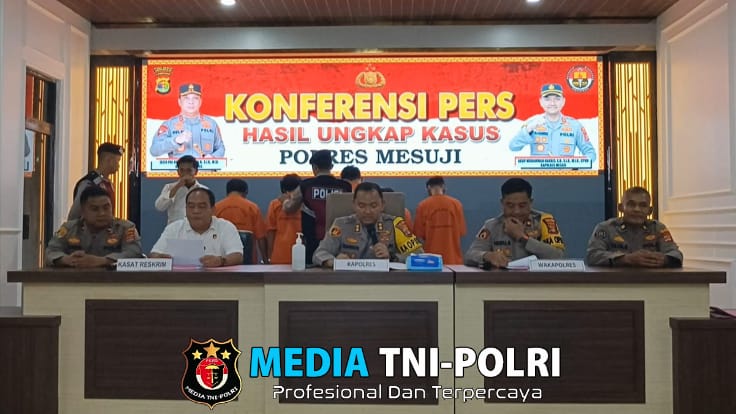 Sat Reskrim Polres Mesuji Tangkap Tiga Pelaku Spesialis Pencurian Sepeda Motor Lintas Kabupaten