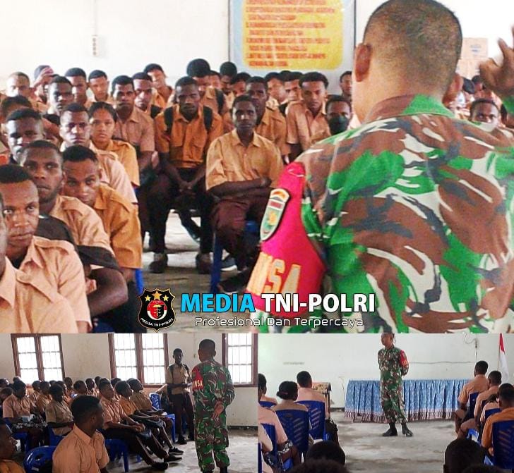 Babinsa Merauke Sosialisasikan Penerimaan Prajurit TNI-AD di SMA Yppk Yos Sudarso
