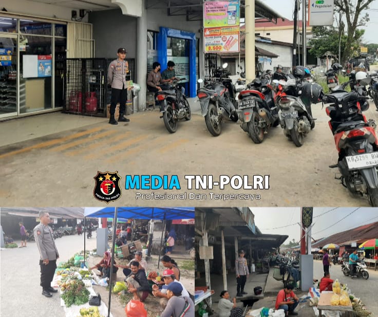 Polsek Mandor Tingkatkan Patroli Rutin di Pasar Mandor
