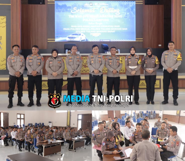 Polda Lampung Laksanakan Pengawasan Operasi (Was ops ) Keselamatan Krakatau  2025 di Polres Tulang Bawang Barat dengan 2 Polres Lainnya