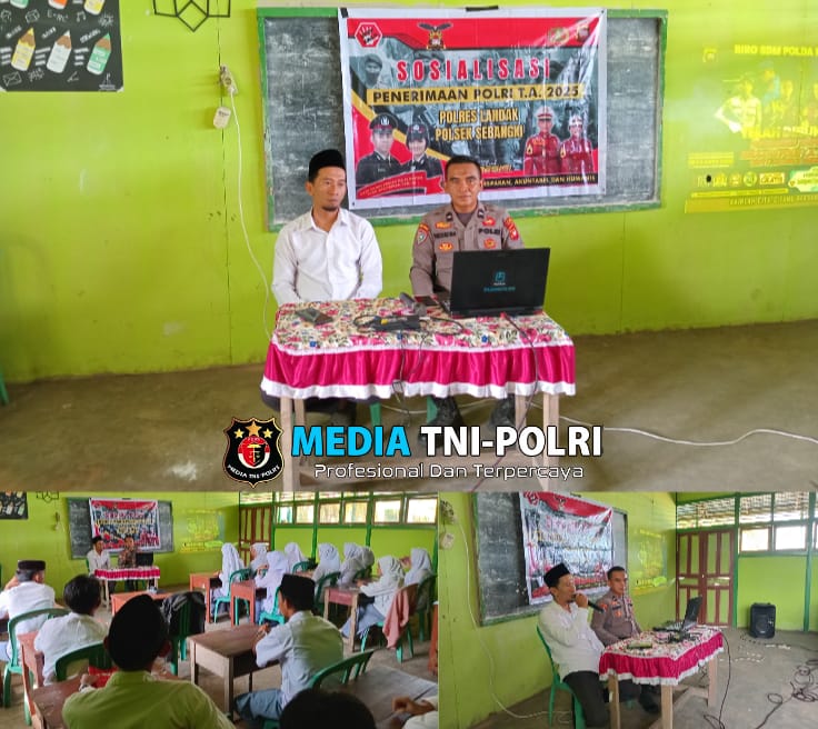 Kanit Binmas Polsek Sebangki Beri Sosialisasi Penerimaan Pokri, Disambut Antusias Siswa