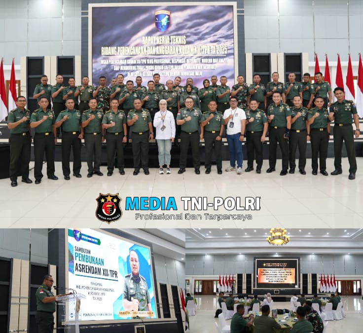 Srendam XII/Tpr Gelar Rakernis Bidang Perencanaan dan Anggaran Kodam 2025