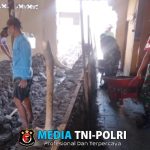 Babinsa Tunjukkan Kepedulian, Bantu Rehab Rumah Warga