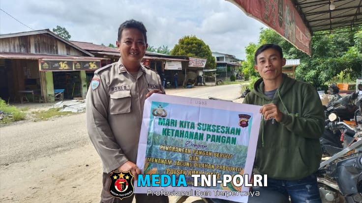 Polsek Kuala Behe Ajak Warga Sukseskan Program Ketahanan Pangan Nasional