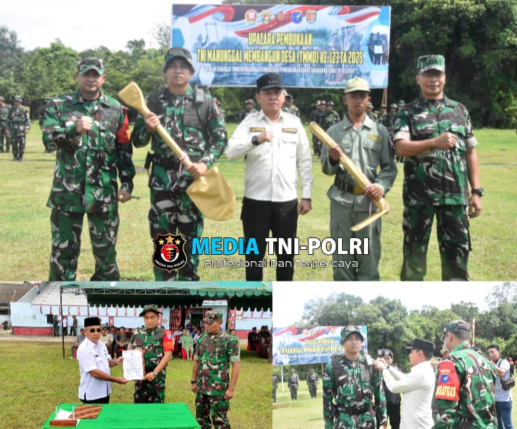 Secara Serentak, TMMD Ke-123 TA 2025 di Wilayah Kodam XII/Tpr Resmi Dibuka