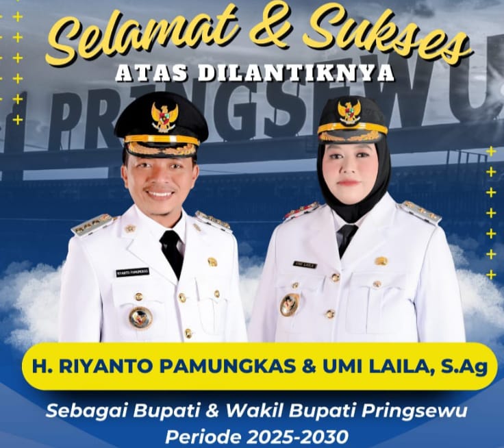 Riyanto Pamungkas & Umi Laila Resmi Dilantik Sebagai Bupati & Wakil Bupati Pringsewu